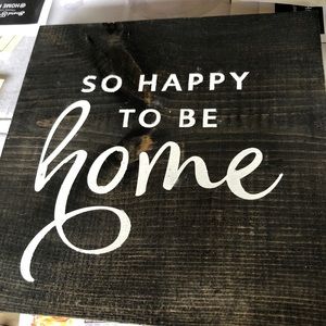 Happy to be home wooden sign